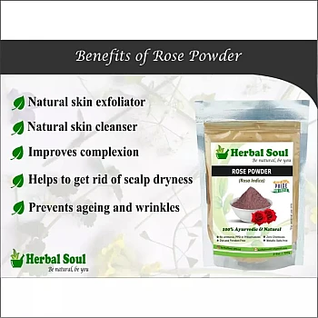 Herbal Soul Indigo Leaves & Rose Petal Powder Combo (Each 100g) (1Pack)