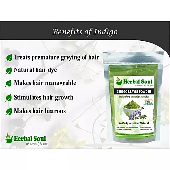 Herbal Soul Indigo Leaves & Shikakai Powder Combo (Each 100g) (1Pack)