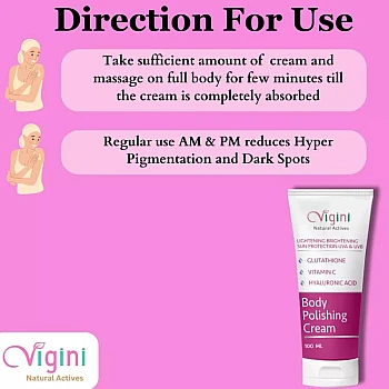 Vigini Lightening Brightening Body Polishing Cream (100g)