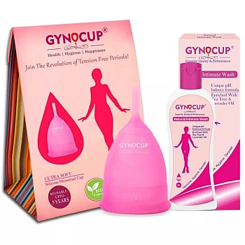 Gynocup Female Intimate Wash & Menstrual Cup (Small) Combo (Intimate Wash 100ml + 1 Cup) (1Pack)