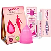 Gynocup Female Intimate Wash, Cramp Relief Roll On & Menstrual Cup (Medium) Combo (Intimate Wash 100ml + Roll On 10ml + 1 Cup) (1Pack)