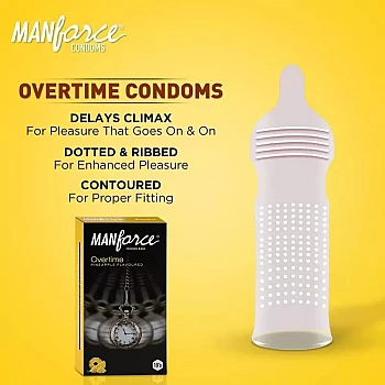 Mankind Pharma Manforce Condoms Overtime Pineapple (10pcs)