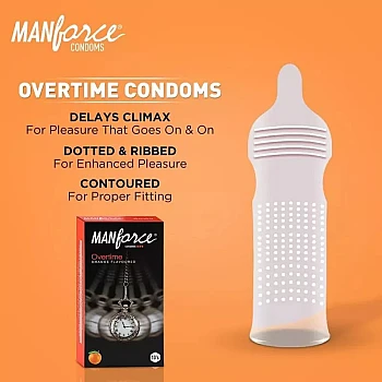 Mankind Pharma Manforce Condoms Overtime Orange (10pcs)