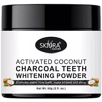 Skiura Nature Activated Coconut Charcoal Teeth Whitening Powder (50g)