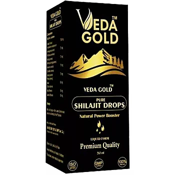 Veda Gold Pure Shilajit Drops (Liquid Form) (30ml)