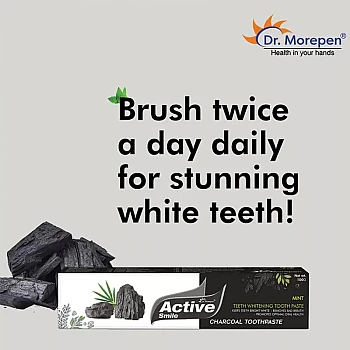 Dr Morepen Active Smile Charcoal Toothpaste (100g, Pack of 3)