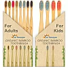 Dr Morepen Organic Bamboo Toothbrush For Adults & Kids (12 Multicolor Toothbrush) (1Pack)