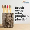 Dr Morepen Organic Bamboo Toothbrush For Adults & Kids (12 Multicolor Toothbrush) (1Pack)