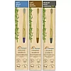 Dr Morepen Organic Bamboo Toothbrush For Adults (3 Toothbrush Blue, Brown & Charcoal) (1Pack)