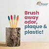 Dr Morepen Organic Bamboo Toothbrush For Adults (6 Multicolor Toothbrush) (1Pack)