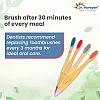 Dr Morepen Organic Bamboo Toothbrush For Adults (6 Multicolor Toothbrush) (1Pack)