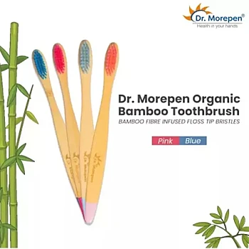 Dr Morepen Organic Bamboo Toothbrush For Adults (6 Multicolor Toothbrush) (1Pack)