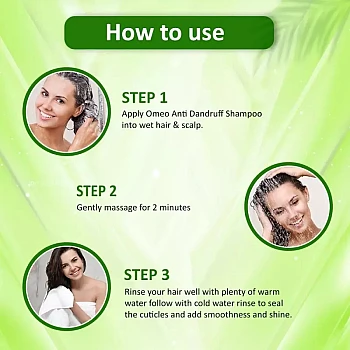 Omeo Anti Dandruff Shampoo (250ml, Pack of 2)