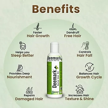 Deemark Herbal Hair Oil Plus (150ml, Pack of 4)