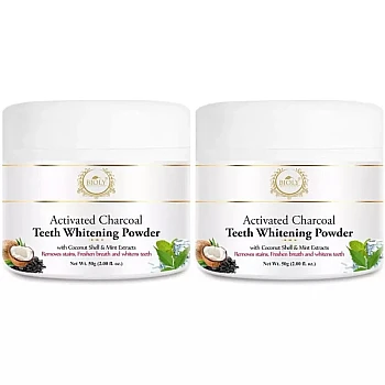 Bioly Activated Charcoal Teeth Whitening Powder (50g, Pack of 2)