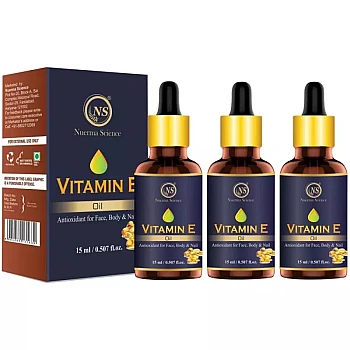 Nuerma Science Premium Quality Vitamin E Oil (15ml, Pack of 3)
