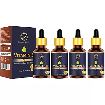 Nuerma Science Premium Quality Vitamin E Oil (15ml, Pack of 4)