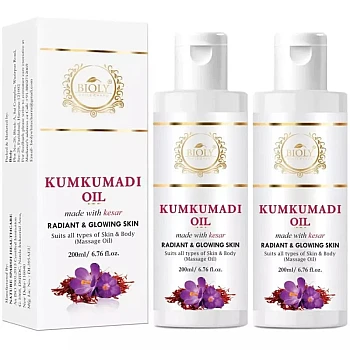 Bioly Kumkumadi With Kesar Moisturizer Oil (200ml, Pack of 2)