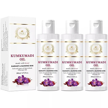 Bioly Kumkumadi With Kesar Moisturizer Oil (200ml, Pack of 3)