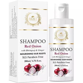 Bioly Red Onion Shampoo With Bhringraj & Ginger (200ml)