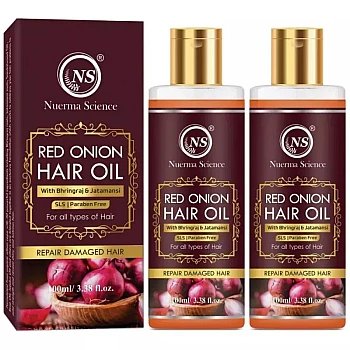 Nuerma Science Red Onion Hair Oil (100ml, Pack of 2)