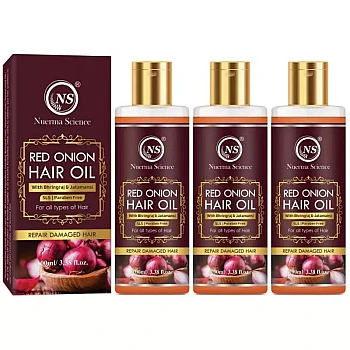 Nuerma Science Red Onion Hair Oil (100ml, Pack of 3)