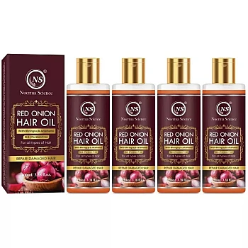 Nuerma Science Red Onion Hair Oil (100ml, Pack of 4)