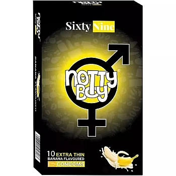 NottyBoy Sixtynine Extra Thin Banana Flavour Condoms (10pcs)