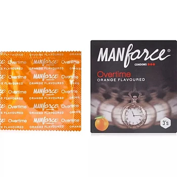 Mankind Pharma Manforce Condoms Overtime Orange Flavoured (3pcs)