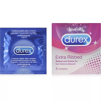Durex Extra Ribbed Condoms (3pcs)