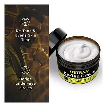Ustraa De Tan Face Scrub And De Tan Cream Combo (Scrub 100g + Cream 50g) (1Pack)