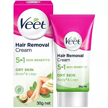 Veet 5 In 1 Skin Benefits Hair Removal Cream (Dry Skin) (30g)