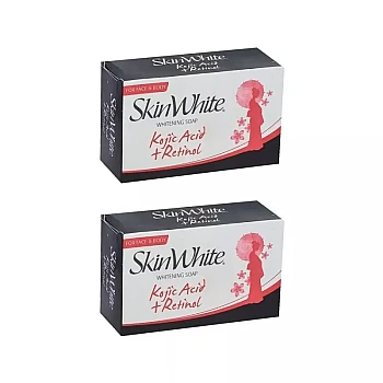 Skinwhite Whitening Kojic Acid + Retinol Soap (90g, Pack of 2)