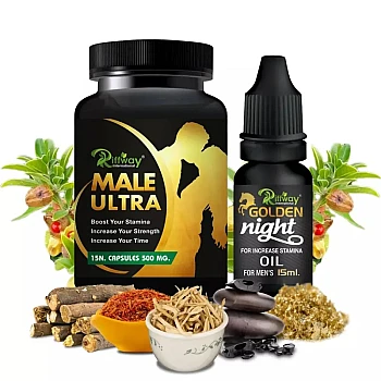 Riffway Male Ultra Capsules + Golden Night Oil (15Cap + 15ml Oil) (1Pack)