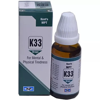 Kent Pharmaceuticals K33 For Mental & Physical Tiredness (30ml)