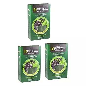 Mistline Mactec Grape & Aloevera For Hair & Beard Herbal Colour (1000ml, Pack of 3)