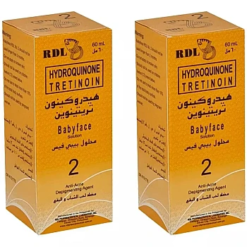 RDL Hydroquinone Tretinoin Babyface Solution 2 (60ml, Pack of 2)