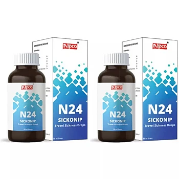 Nipco N24 Sickonip Travel Sickness Drops (30ml, Pack of 2)