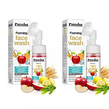 Rausha Foaming Apple Cider Face Wash (150ml, Pack of 2)