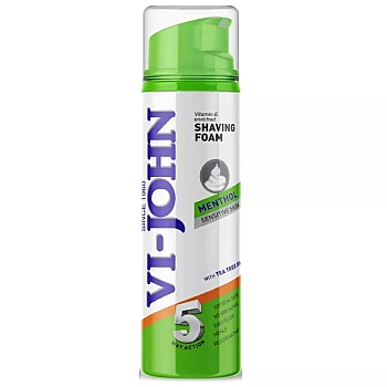 VI-John Menthol Sensitive Skin 5 Way Action Shaving Foam (200ml)