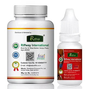 Riffway Active Power Capsules + Extreme Delight Oil (60Cap + Oil 15ml) (1Pack)