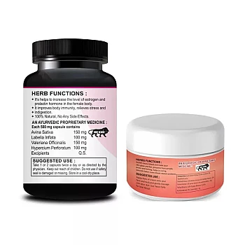 Riffway Size Bust Capsules + Size Bust Cream (60Cap + Cream 50g) (1Pack)