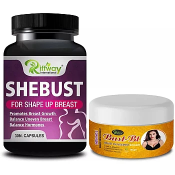 Riffway Shebust Capsules + Bust Bt Cream (30Cap + 50g Cream) (1Pack)