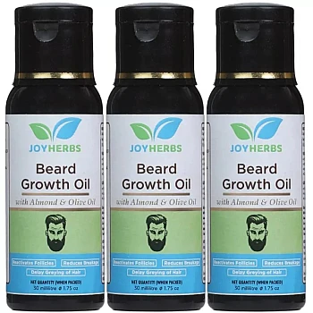 Joyherbs Beard Growth Oil (30ml, Pack of 3)