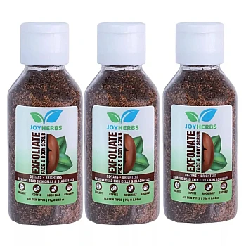 Joyherbs Exfoliate Face & Body Scrub (75g, Pack of 3)