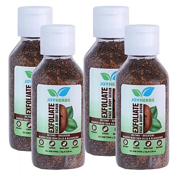 Joyherbs Exfoliate Face & Body Scrub (75g, Pack of 4)