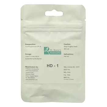 Dr Romas Homeopathy HD-1 Hair Fall (2 Bottles of 2 Dram) (16g)