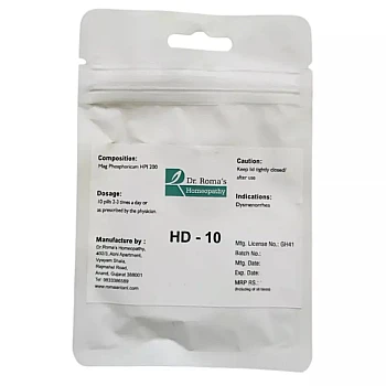 Dr Romas Homeopathy HD-10 Dysmenorrhoea (2 Bottles of 2 Dram) (16g)