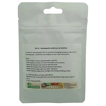 Dr Romas Homeopathy HD-15 Sciatica (Heel Pain) (2 Bottles of 2 Dram) (16g)