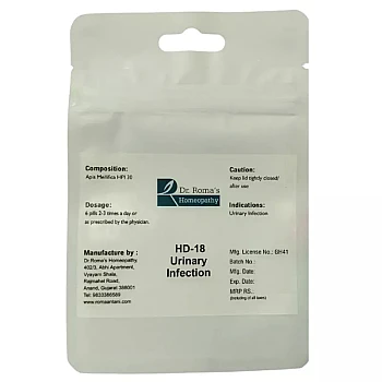 Dr Romas Homeopathy HD-18 Urinary Infection (2 Bottles of 2 Dram) (16g)